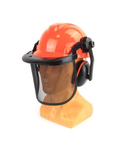 CASCO + PROTECTOR FACIAL + AURICULARES MADER