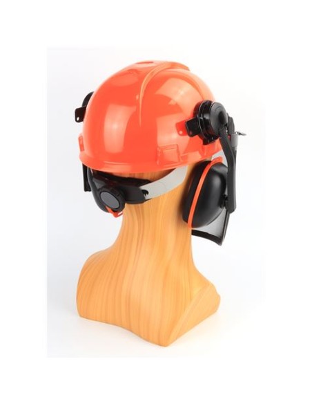 CASCO + PROTECTOR FACIAL + AURICULARES MADER