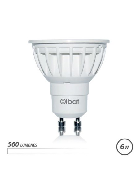 BOMBILLA LED GU10 | 6W | 560LM | LUZ BLANCA | ELBAT