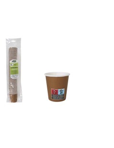 SET 50 VASOS CARTON MARRON 80CC ALGON