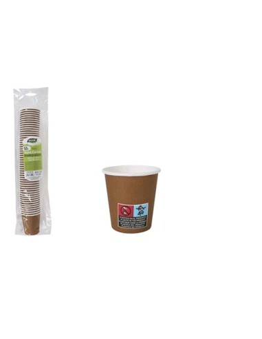 SET 50 VASOS CARTON MARRON 80CC ALGON