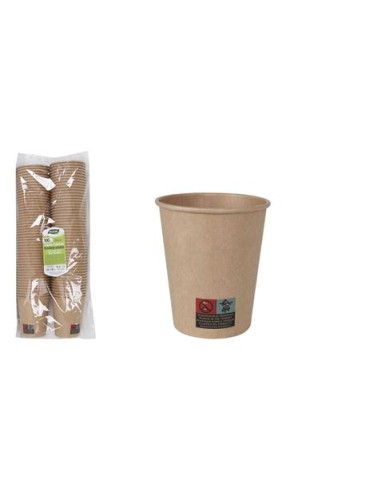 SET 100 VASOS CARTON KRAFT 250CC ALGON