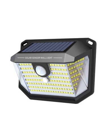APLIQUE LED SOLAR 150LM ILUMINACIÃ“N 3 CARAS NEGRO ELBAT