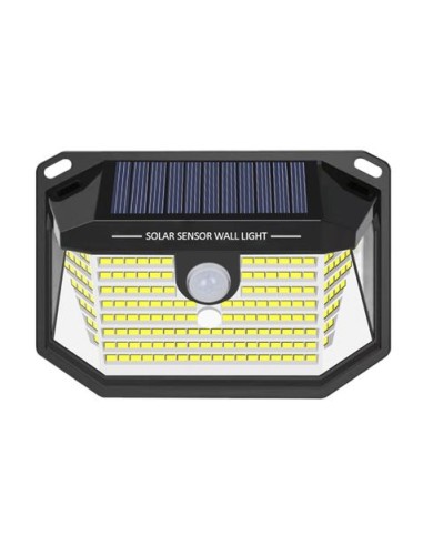 APLIQUE LED SOLAR 150LM ILUMINACIÃ“N 3 CARAS NEGRO ELBAT