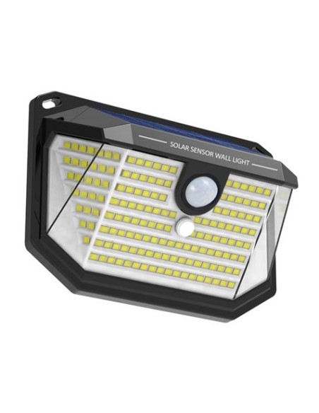 APLIQUE LED SOLAR 150LM ILUMINACIÃ“N 3 CARAS NEGRO ELBAT