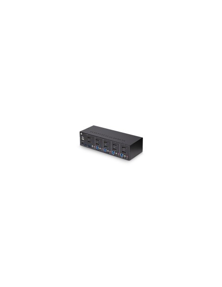 StarTech.com Switch Conmutador KVM de 4 Puertos y 2 Monitores DisplayPort - 4K 60Hz - Hub LadrÃ³n 2 Puertos USB 5Gbps - 2x USB 2