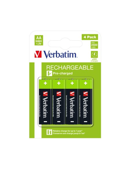Verbatim 49517 pila domÃ©stica BaterÃÂ­a recargable AA NÃÂ­quel-metal hidruro (NiMH)