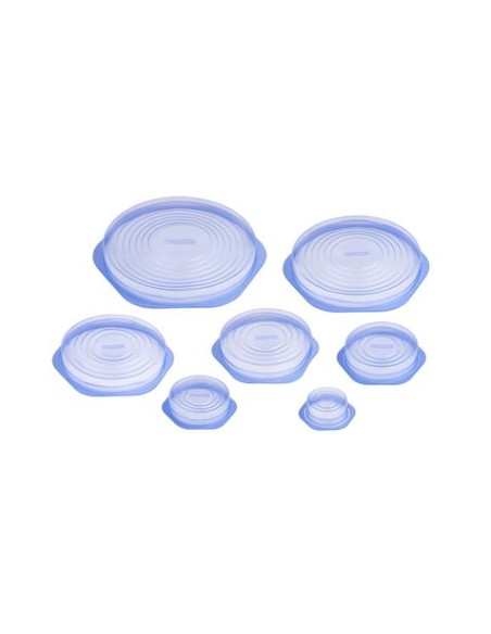 SET 10 TAPAS DE SILICONA PROTECCION ALIMENTOS MONIX