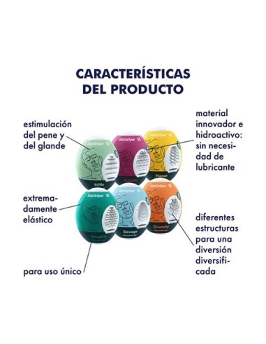PACK 6 HUEVOS MASTURBADORES SATISFYER