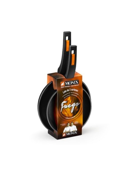 PACK 2 SARTENES ALUMINIO FORJADO 20/24CM FUEGO MONIX