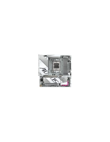 GIGABYTE B850M AORUS ELITE WIFI6E ICE Placa Base - Procesadores AMD Ryzen Serie 9000, 12+2+1 fases VRM digitales, hasta 8200MHz 