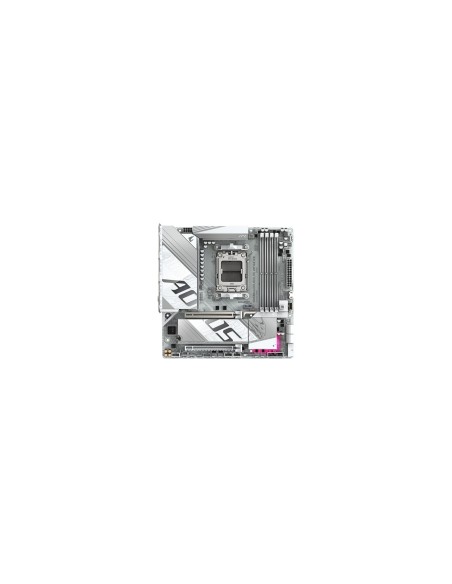 GIGABYTE B850M AORUS ELITE WIFI6E ICE Placa Base - Procesadores AMD Ryzen Serie 9000, 12+2+1 fases VRM digitales, hasta 8200MHz 