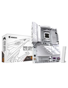 GIGABYTE B850 AORUS ELITE WIFI7 ICE Placa Base - Procesadores AMD Ryzen Serie 9000, VRM digital de 12+2+1 fases, hasta 8200MHz D