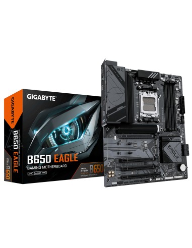 GIGABYTE B650 EAGLE Placa base - AMD Ryzen serie 9000, VRM de 12+2+2 fases, hasta 7600 MHz DDR5 (OC), 1xPCIe 5.0 + 2xPCIe 4.0 M.