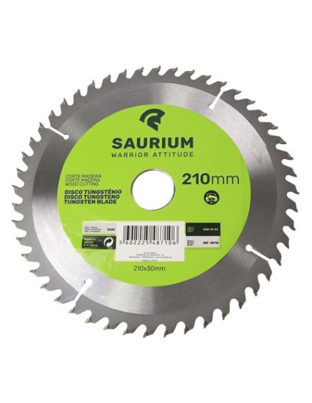 PACK 3 DISCOS CORTE MADERA PARA SIERRAS 210MM. SAURIUM