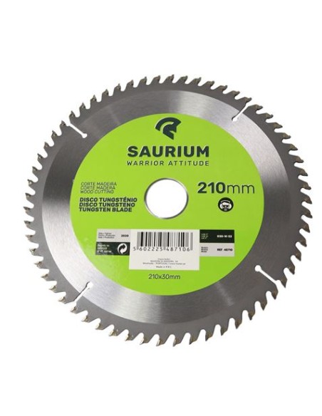 PACK 3 DISCOS CORTE MADERA PARA SIERRAS 210MM. SAURIUM