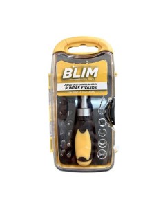 JUEGO 30 PIEZAS DESTORNILLADORES, PUNTAS Y VASOS BLIM