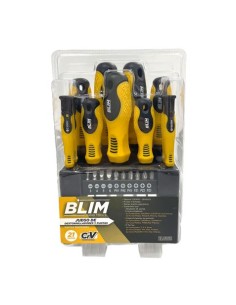 JUEGO 21 PIEZAS DESTORNILLADORES Y PUNTAS BLIM