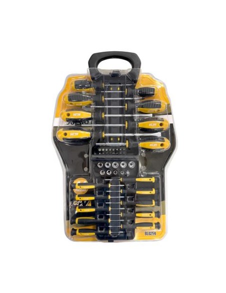 JUEGO 44 PIEZAS DESTORNILLADORES, VASOS Y PUNTAS BLIM