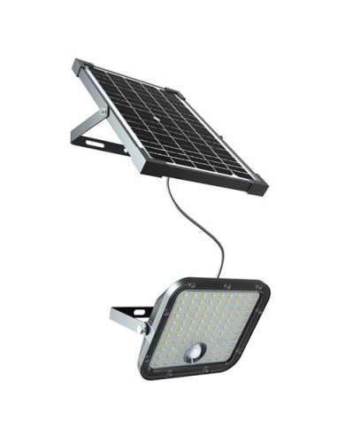 FOCO LED SOLAR 30W 4800LM CON SENSOR + MANDO ELBAT