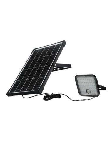 FOCO LED SOLAR 30W 4800LM CON SENSOR + MANDO ELBAT