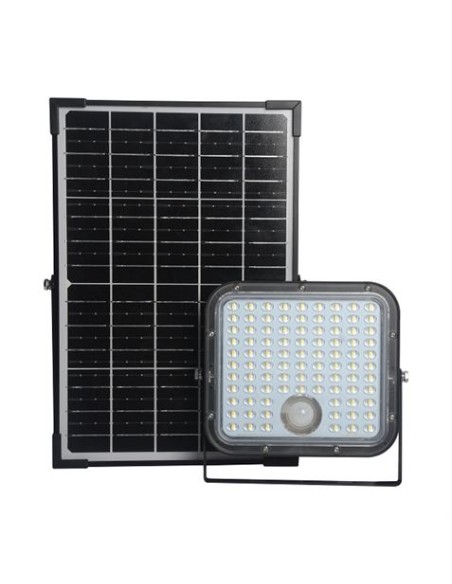 FOCO LED SOLAR 30W 4800LM CON SENSOR + MANDO ELBAT