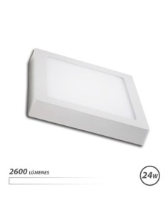 DOWNLIGHT CUADRADO SOBRE PARED LED 24W 2600LM LUZ BLANCA ELBAT