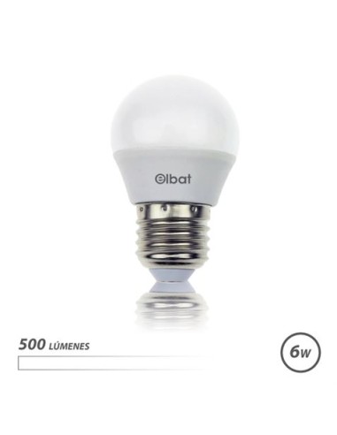 BOMBILLA LED G45 | 6W | 500LM | E27 | LUZ BLANCA | ELBAT