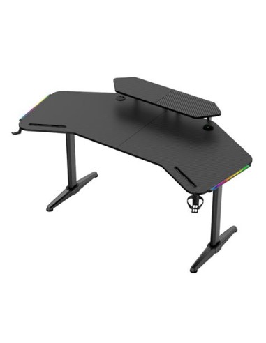 MESA GAMING PRO1500 XL FIBRA CARBONO | LUZ RGB SOUND MUVIP