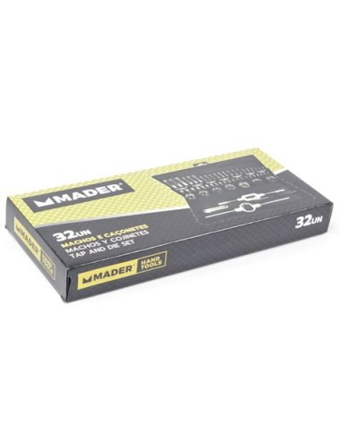 JUEGO MACHOS Y COJINETES 32 PCS MADER