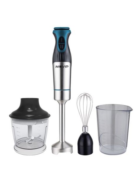 BATIDORA DE MANO INOX 1200W + ACCESORIOS MUVIP