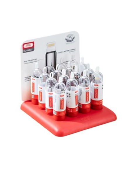PACK EXPOSITOR NB221 16 CABLES LIGHTNING METAL 1 METRO XO