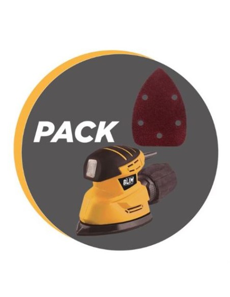 PACK LIJADORA ORBITAL 130W + JUEGO DE 40 LIJAS BLIM