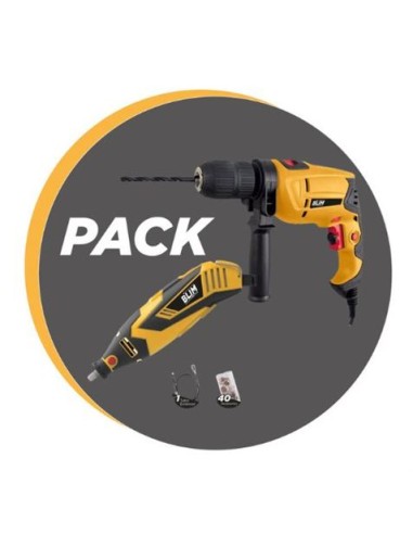 PACK TALADRO 500W + MINI HERRAMIENTA MULTIUSOS + EJE FLEXIBLE BLIM