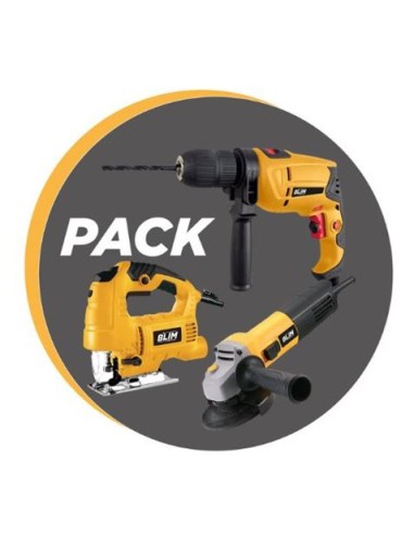 PACK TALADRO 500W + RADIAL 115-125MM 800W + CALADORA 850W BLIM