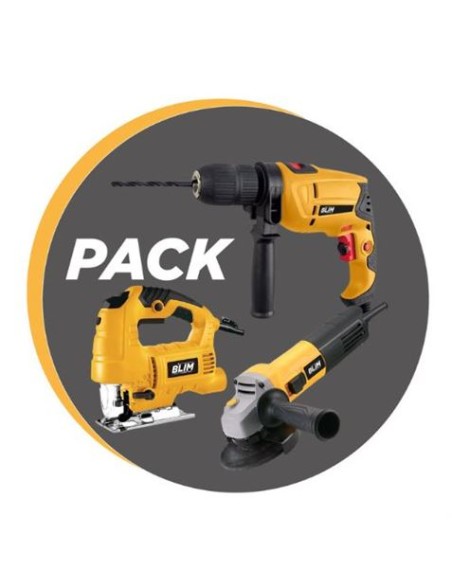 PACK TALADRO 500W + RADIAL 115-125MM 800W + CALADORA 850W BLIM