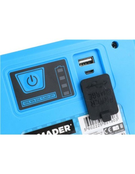 FOCO LED BATERÃA 20W CON SOPORTE PLEGABLE MADER