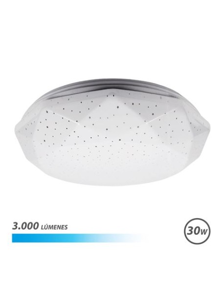 APLIQUE LED TECHO 30W 3000LM LUZ FRIA SERIE NEPTUNO ELBAT