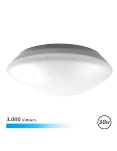 APLIQUE LED TECHO REDONDO 30W 3000LM LUZ FRIA SERIE SATURNO ELBAT