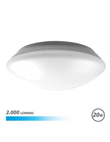 APLIQUE LED TECHO REDONDO 20W 2000LM LUZ FRIA SERIE SATURNO ELBAT