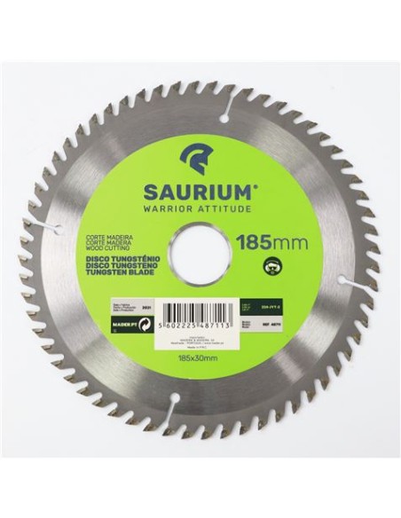 PACK 3 DISCOS CORTE MADERA PARA SIERRAS 185MM. SAURIUM