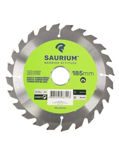 PACK 3 DISCOS CORTE MADERA PARA SIERRAS 185MM. SAURIUM