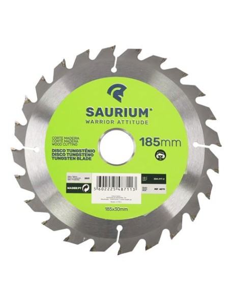 PACK 3 DISCOS CORTE MADERA PARA SIERRAS 185MM. SAURIUM