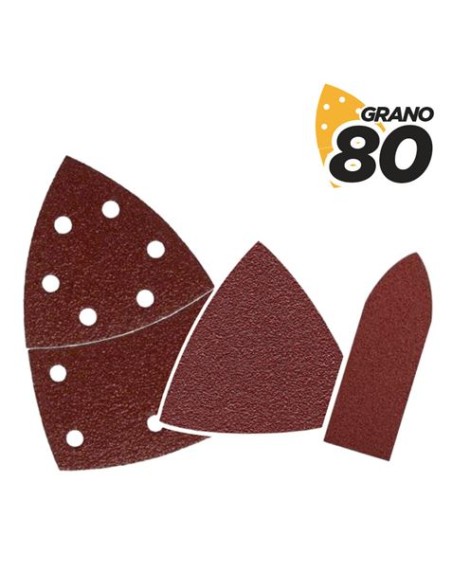 SET DE 9 LIJAS GRANO 80 PARA LIJADORA BL0137