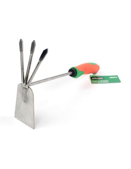 AZADA INOX DE TRES PUNTAS MADER