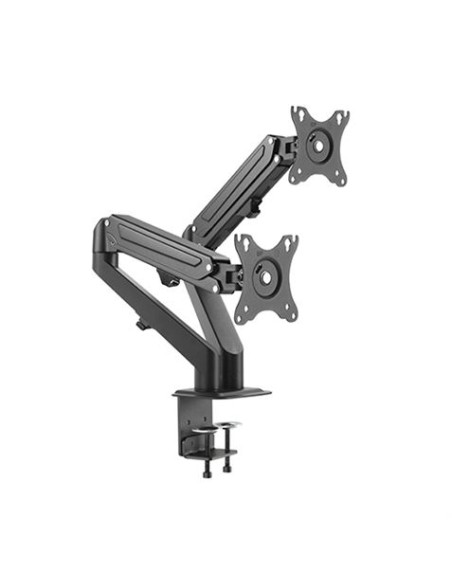 SOPORTE DE MESA 2 MONITORES 17\"-27\" CON PISTON DE GAS CROMAD