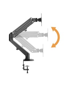 SOPORTE DE MESA 2 MONITORES 17\"-27\" CON PISTON DE GAS CROMAD 2