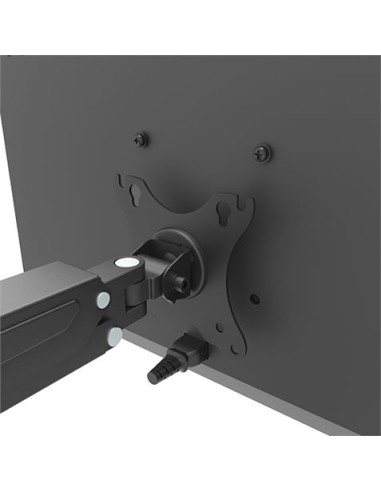 SOPORTE DE MESA 2 MONITORES 17\"-27\" CON PISTON DE GAS CROMAD