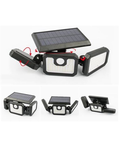 FOCO SOLAR TRIPLE CON SENSOR 800LM ELBAT