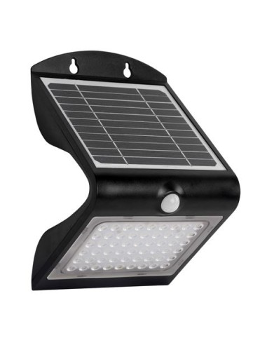 APLIQUE LED SOLAR 4W 500LM DOBLE ILUMINACIÃ“N NEGRO ELBAT